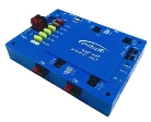 A blue electronic device with buttons

Description automatically generated