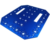 A blue metal plate with holes

Description automatically generated