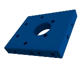 A blue square with holes

Description automatically generated