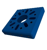 A blue square object with holes

Description automatically generated