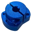 A blue metal object with holes

Description automatically generated