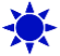 A blue sun with pointed edgesDescription automatically generated with medium confidence