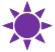 A purple sun with pointed starsDescription automatically generated