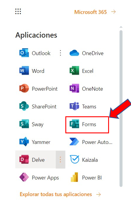 acceder a Microsoft Forms